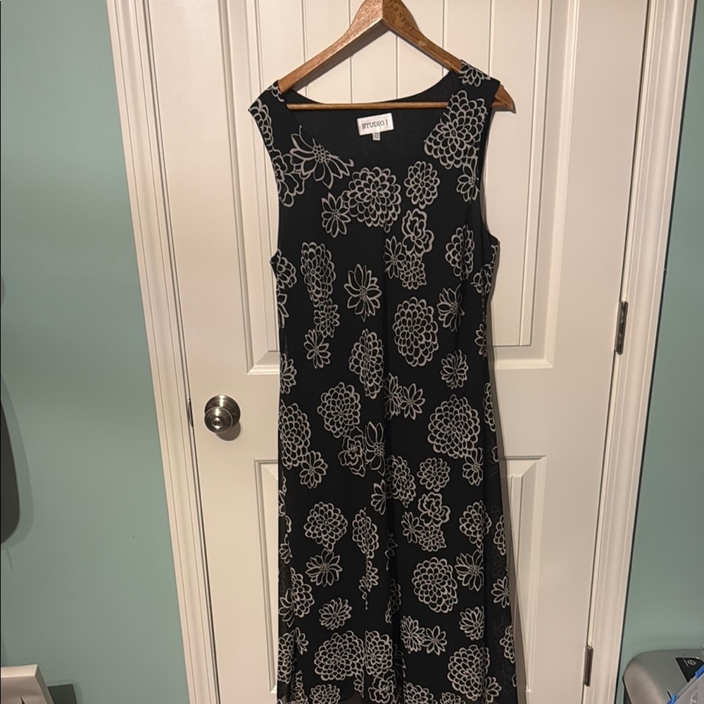 Black Floral Dress by studio one 18W